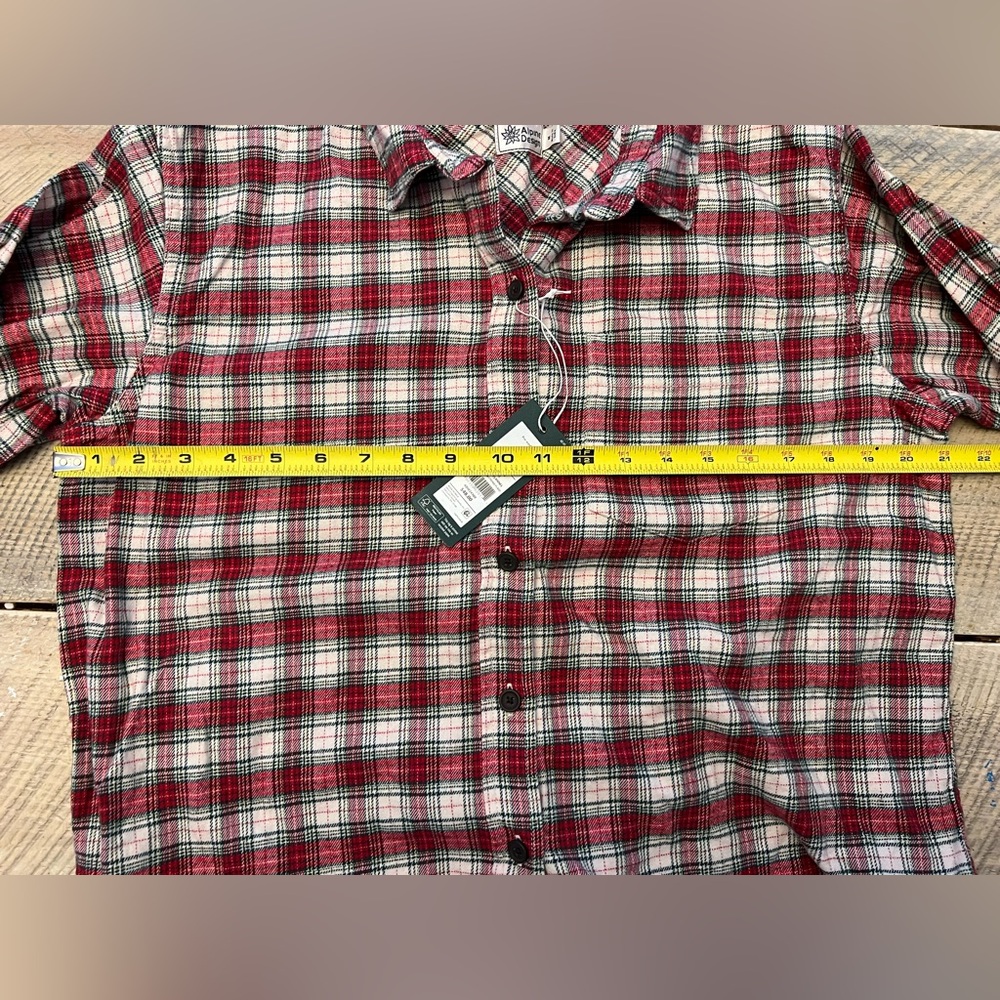 Alpine Design Flannel‎ Shirt Women Medium Red Plaid NEW Midweight ADW24300 - Picture 6 of 8